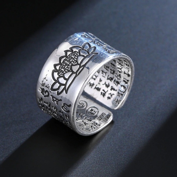 Sterling Silver Lotus Flower Ring - Picture 2 of 6
